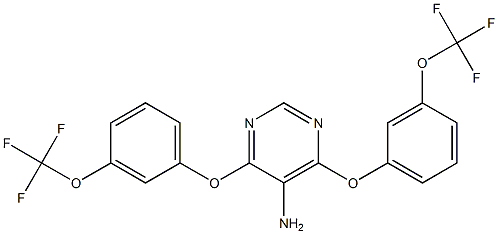 4,6-bis[3-(trifluoromethoxy)phenoxy]-5-pyrimidinamine Structure