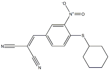 2-{[4-(cyclohexylsulfanyl)-3-nitrophenyl]methylene}malononitrile