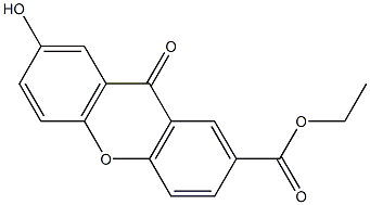 ethyl 7-hydroxy-9-oxo-9H-xanthene-2-carboxylate Struktur