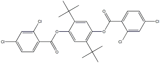 2,5-di(tert-butyl)-4-[(2,4-dichlorobenzoyl)oxy]phenyl 2,4-dichlorobenzoate,,结构式