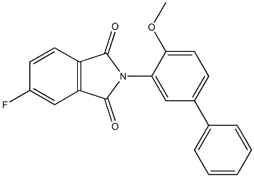 5-fluoro-2-(4-methoxy[1,1'-biphenyl]-3-yl)-1H-isoindole-1,3(2H)-dione Struktur