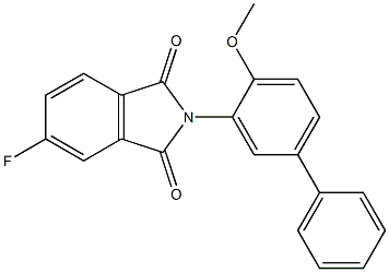 5-fluoro-2-(4-methoxy[1,1'-biphenyl]-3-yl)-1H-isoindole-1,3(2H)-dione 化学構造式