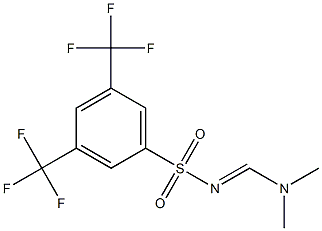 N1-[(dimethylamino)methylidene]-3,5-di(trifluoromethyl)benzene-1-sulfonamide Struktur