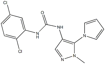 N-(2,5-dichlorophenyl)-N'-[1-methyl-5-(1H-pyrrol-1-yl)-1H-pyrazol-4-yl]urea Structure