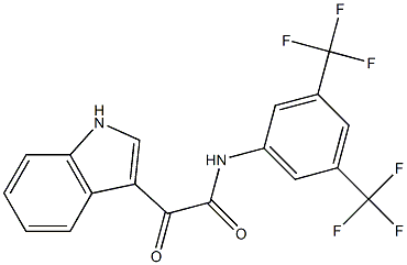 N-[3,5-bis(trifluoromethyl)phenyl]-2-(1H-indol-3-yl)-2-oxoacetamide Structure