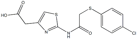 2-[2-({2-[(4-chlorophenyl)thio]acetyl}amino)-1,3-thiazol-4-yl]acetic acid|