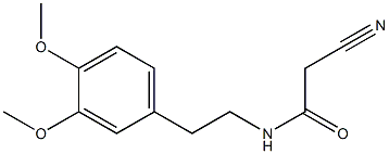 2-cyano-N-(3,4-dimethoxyphenethyl)acetamide Struktur