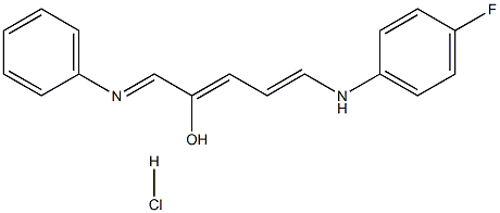 5-(4-fluoroanilino)-1-(phenylimino)penta-2,4-dien-2-ol hydrochloride 结构式