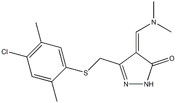 3-{[(4-chloro-2,5-dimethylphenyl)thio]methyl}-4-[(dimethylamino)methylidene]-4,5-dihydro-1H-pyrazol-5-one