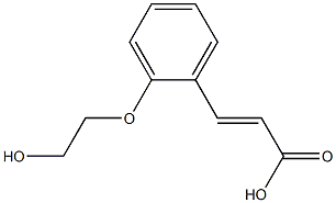 (E)-3-(2-(2-hydroxyethoxy)phenyl)acrylic acid Structure