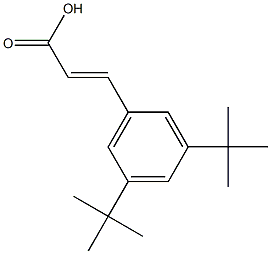 (E)-3-(3,5-di-tert-butylphenyl)acrylic acid 化学構造式