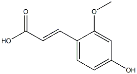 (E)-3-(4-hydroxy-2-methoxyphenyl)acrylic acid,,结构式