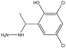 1-(1-(3,5-dichloro-2-hydroxyphenyl)ethyl)hydrazine 化学構造式