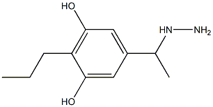 1-(1-(3,5-dihydroxy-4-propylphenyl)ethyl)hydrazine 结构式