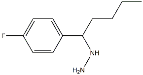 1-(1-(4-fluorophenyl)pentyl)hydrazine 结构式