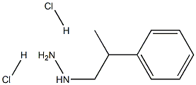 1-(2-phenylpropyl)hydrazine dihydrochloride 化学構造式