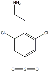 2-(2,6-dichloro-4-(methylsulfonyl)phenyl)ethanamine Struktur