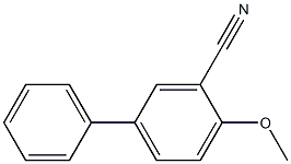 2-methoxy-5-phenyl-benzonitrile,,结构式