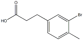 3-(3-bromo-4-methylphenyl)propanoic acid,,结构式