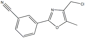 3-(4-(CHLOROMETHYL)-5-METHYLOXAZOL-2-YL)BENZONITRILE 结构式