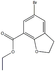 ethyl 5-bromo-2,3-dihydrobenzofuran-7-carboxylate 结构式