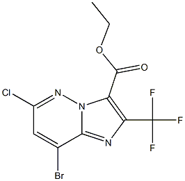 ethyl 8-bromo-6-chloro-2-(trifluoromethyl)imidazo[1,2-b]pyridazine-3-carboxylate Structure