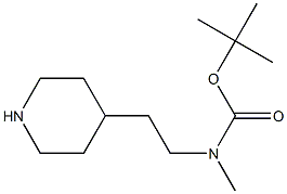 Methyl-(2-piperidin-4-yl-ethyl)-carbamic acid tert-butyl ester Structure