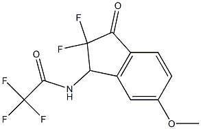 N-(2,2-difluoro-6-methoxy-3-oxo-2,3-dihydro-1H-inden-1-yl)-2,2,2-trifluoroacetamide,,结构式