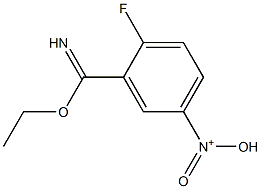 N-(3-(ethoxy(imino)methyl)-4-fluorophenyl)-N-oxohydroxylammonium 化学構造式