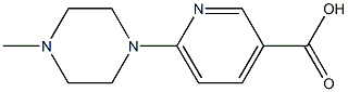 6-(4-methylpiperazinyl)pyridine-3-carboxylic acid,,结构式