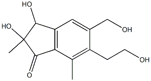 2,3-dihydroxy-6-(2-hydroxyethyl)-5-(hydroxymethyl)-2,7-dimethyl-3H-inden-1-one Structure