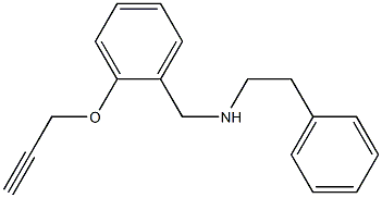 (2-phenylethyl)({[2-(prop-2-yn-1-yloxy)phenyl]methyl})amine Struktur