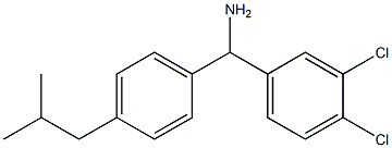 (3,4-dichlorophenyl)[4-(2-methylpropyl)phenyl]methanamine,,结构式