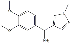 (3,4-dimethoxyphenyl)(1-methyl-1H-pyrazol-4-yl)methanamine 结构式