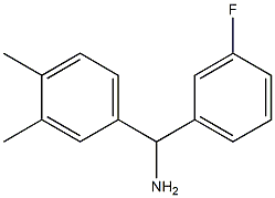 (3,4-dimethylphenyl)(3-fluorophenyl)methanamine 化学構造式