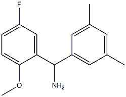 (3,5-dimethylphenyl)(5-fluoro-2-methoxyphenyl)methanamine,,结构式