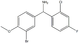 (3-bromo-4-methoxyphenyl)(2-chloro-4-fluorophenyl)methanamine Structure