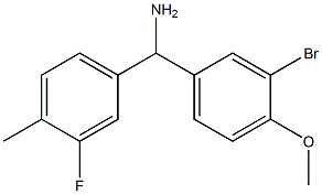 (3-bromo-4-methoxyphenyl)(3-fluoro-4-methylphenyl)methanamine 化学構造式