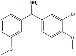 (3-bromo-4-methoxyphenyl)(3-methoxyphenyl)methanamine Structure