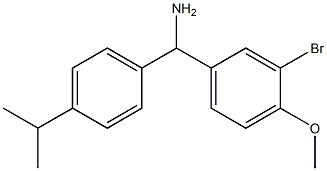 (3-bromo-4-methoxyphenyl)[4-(propan-2-yl)phenyl]methanamine Structure