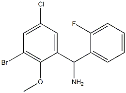 (3-bromo-5-chloro-2-methoxyphenyl)(2-fluorophenyl)methanamine Structure