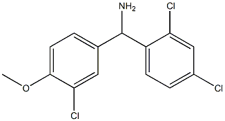 (3-chloro-4-methoxyphenyl)(2,4-dichlorophenyl)methanamine Structure