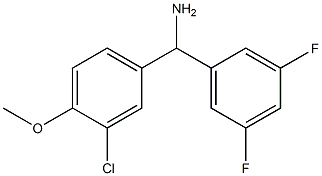 (3-chloro-4-methoxyphenyl)(3,5-difluorophenyl)methanamine Structure