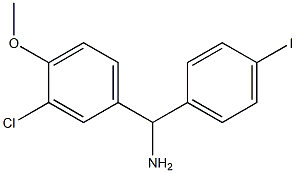 (3-chloro-4-methoxyphenyl)(4-iodophenyl)methanamine 结构式