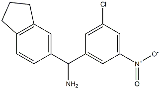 (3-chloro-5-nitrophenyl)(2,3-dihydro-1H-inden-5-yl)methanamine Structure