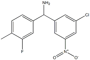 (3-chloro-5-nitrophenyl)(3-fluoro-4-methylphenyl)methanamine Structure