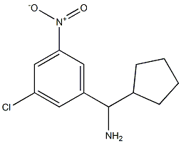 (3-chloro-5-nitrophenyl)(cyclopentyl)methanamine,,结构式