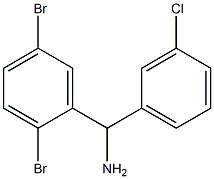 (3-chlorophenyl)(2,5-dibromophenyl)methanamine,,结构式