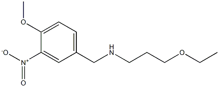 (3-ethoxypropyl)[(4-methoxy-3-nitrophenyl)methyl]amine 结构式