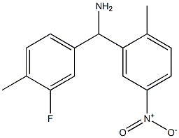 (3-fluoro-4-methylphenyl)(2-methyl-5-nitrophenyl)methanamine|
